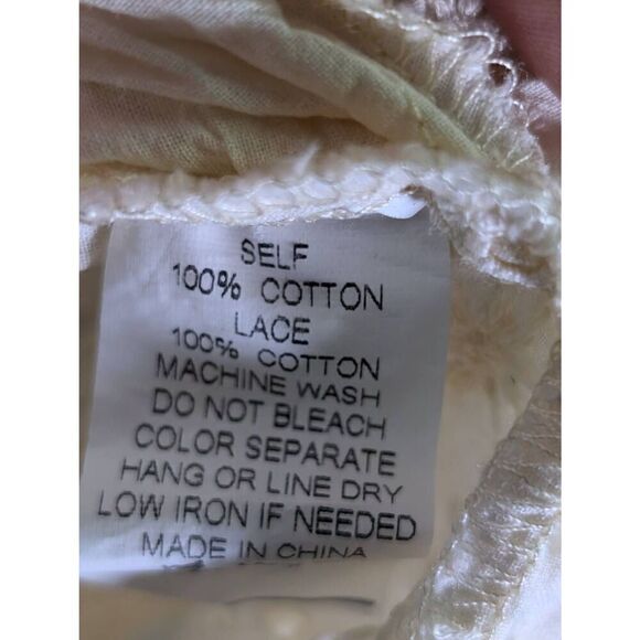 Vizio Cream Lace Short Sleeve V-Neck Dress Women's Medium - Picture 3 of 7